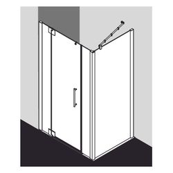 Kermi Duschkabine Pasa XP Pendeltür 1F mit Festfeld 1GL 2000x1100x31mm ESG SR Opac... KERMI-PX1GL11020VUK 4046383906368 (Abb. 1)