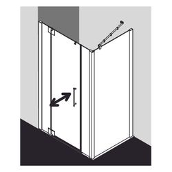 Kermi Duschkabine Pasa XP Pendeltür 1F mit Festfeld 1GL 2000x1100x31mm ESG SR Opac... KERMI-PX1GL11020VUK 4046383906368 (Abb. 1)