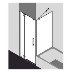 Kermi Duschkabine Pasa XP Pendeltür 1F mit Festfeld 1WL 2000x900x31mm ESG Klar 8mm... KERMI-PX1WL090201AK 4046383911690 (Abb. 1)