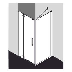 Kermi Duschkabine Pasa XP Pendeltür 1F mit Festfeld 1WL 2000x900x31mm ESG Klar 8mm... KERMI-PX1WL090201AK 4046383911690 (Abb. 1)