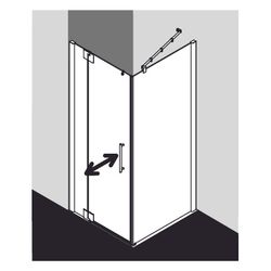 Kermi Duschkabine Pasa XP Pendeltür 1F mit Festfeld 1WL 2000x900x31mm ESG Klar 8mm... KERMI-PX1WL090201AK 4046383911690 (Abb. 1)