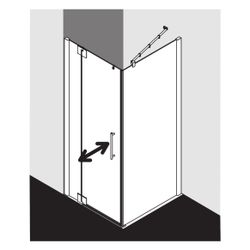 Kermi Duschkabine Pasa XP Pendeltür 1F mit Festfeld 1WL 2000x900x31mm ESG Klar 8mm... KERMI-PX1WL090201AK 4046383911690 (Abb. 1)