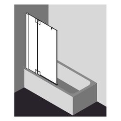 Kermi Badewannenaufsatz Pasa XP Pendelflügel mit Festfeld DTL 1500x800x31mm ESG Kl... KERMI-PXDTL080151PK 4046383915384 (Abb. 1)