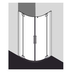 Kermi Duschkabine Pasa XP Viertelkreis Pendel Festfeld P55 1850x900x31mm ESG Klar ... KERMI-PXP55090181PK 4046383923068 (Abb. 1)