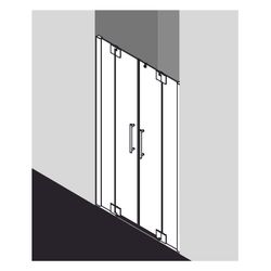 Kermi Duschkabine Pasa XP Pendeltür mit Festfeldern PTF 2000x1100x31mm ESG SR Opac... KERMI-PXPTF110201YK 4046383923594 (Abb. 1)