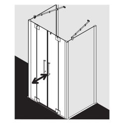 Kermi Duschkabine Pasa XP Pendeltür mit Festfeldern PTF 2000x1100x31mm ESG SR Opac... KERMI-PXPTF110201YK 4046383923594 (Abb. 1)
