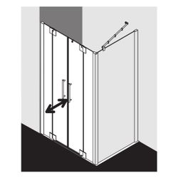 Kermi Duschkabine Pasa XP Pendeltür mit Festfeldern PTF 2000x1100x31mm ESG SR Opac... KERMI-PXPTF110201YK 4046383923594 (Abb. 1)