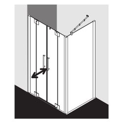 Kermi Duschkabine Pasa XP Pendeltür mit Festfeldern PTF 2000x1100x31mm ESG SR Opac... KERMI-PXPTF110201YK 4046383923594 (Abb. 1)