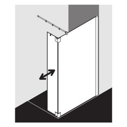 Kermi Walk-In Wall Pasa XP beweglich Flügel T1R 2000x1400x31mm ESG SR Opaco 8mm Si... KERMI-PXT1R14020VYK 4051484172628 (Abb. 1)