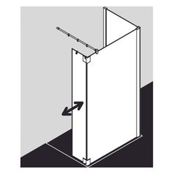 Kermi Walk-In Wall Pasa XP beweglich Flügel T1R 2000x1400x31mm ESG SR Opaco 8mm Si... KERMI-PXT1R14020VYK 4051484172628 (Abb. 1)