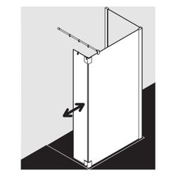 Kermi Walk-In Wall Pasa XP beweglich Flügel T1R 2000x1400x31mm ESG SR Opaco 8mm Si... KERMI-PXT1R14020VYK 4051484172628 (Abb. 1)