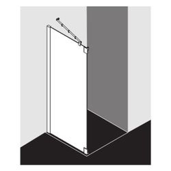 Kermi Seitenwand Pasa XP TFL 2000x900x31mm ESG Klar 8mm Silber Mattglanz Anschlag ... KERMI-PXTFL090201PK 4046383928827 (Abb. 1)
