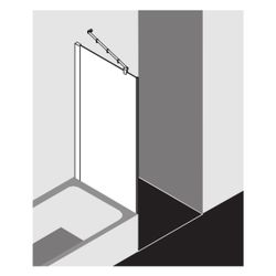Kermi Seitenwand Pasa XP verkürzt neben Badewanne TVD 1600x900x31mm ESG Klar 8mm S... KERMI-PXTVD090161AK 4046383874162 (Abb. 1)
