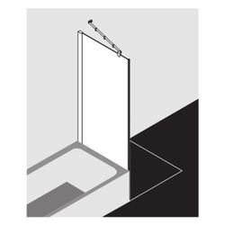 Kermi Seitenwand Pasa XP verkürzt neben Badewanne TVD 1600x900x31mm ESG Klar 8mm S... KERMI-PXTVD090161AK 4046383874162 (Abb. 1)