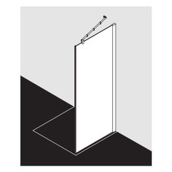 Kermi Seitenwand Pasa XP TWD 2000x800x31mm ESG Klar 8mm Silber Mattglanz Anschlag ... KERMI-PXTWD080201PK 4046383930875 (Abb. 1)