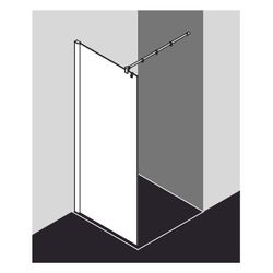 Kermi Walk-In Wall Pasa XP TWF 2000x1400x31mm ESG Klar 8mm Silber Mattglanz Anschl... KERMI-PXTWF140201PK 4046383932114 (Abb. 1)