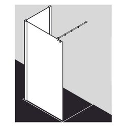 Kermi Walk-In Wall Pasa XP TWF 2000x1400x31mm ESG Klar 8mm Silber Mattglanz Anschl... KERMI-PXTWF140201PK 4046383932114 (Abb. 1)