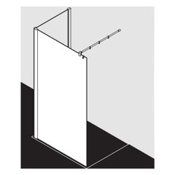 Kermi Walk-In Wall Pasa XP TWF 2000x1400x31mm ESG Klar 8mm Silber Mattglanz Anschl... KERMI-PXTWF140201PK 4046383932114 (Abb. 1)