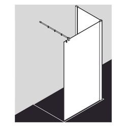 Kermi Walk-In Wall Pasa XP TWF 2000x1400x31mm ESG Klar 8mm Silber Mattglanz Anschl... KERMI-PXTWF140201PK 4046383932114 (Abb. 1)