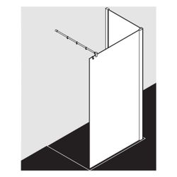Kermi Walk-In Wall Pasa XP TWF 2000x1400x31mm ESG Klar 8mm Silber Mattglanz Anschl... KERMI-PXTWF140201PK 4046383932114 (Abb. 1)