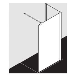 Kermi Walk-In Wall Pasa XP TWF 2000x1400x31mm ESG Klar 8mm Silber Mattglanz Anschl... KERMI-PXTWF140201PK 4046383932114 (Abb. 1)