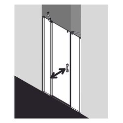 Kermi Duschkabine Pega Pendeltür 1F mit Festfeld 1AL 2000x1300x22mm ESG SR Arena C... KERMI-PE1AL13020VNK 4051484499725 (Abb. 1)