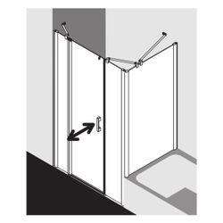 Kermi Duschkabine Pega Pendeltür 1F mit Festfeld 1AL 2000x1300x22mm ESG SR Arena C... KERMI-PE1AL13020VNK 4051484499725 (Abb. 1)