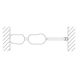 Kermi Duschkabine Pega Pendeltür 1F mit Festfeld 1FL 2000x1100x22mm ESG Klar 6mm S... KERMI-PE1FL11020VAK 4051484507291 (Abb. 1)
