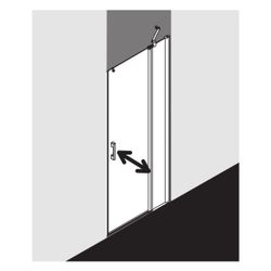 Kermi Duschkabine Pega Pendeltür 1F mit Festfeld 1GR 2000x1000x22mm ESG Klar 6mm S... KERMI-PE1GR10020VPK 4051484510734 (Abb. 1)