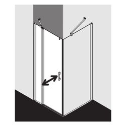 Kermi Duschkabine Pega Pendeltür 1F mit Festfeld 1NL 1850x800x22mm ESG Klar 6mm Si... KERMI-PE1NL08018VPK 4051484514435 (Abb. 1)
