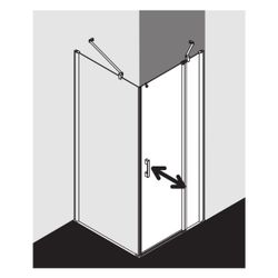 Kermi Duschkabine Pega Pendeltür 1F mit Festfeld 1NR 2000x1000x22mm ESG Klar 6mm S... KERMI-PE1NR10020VPK 4051484517139 (Abb. 1)