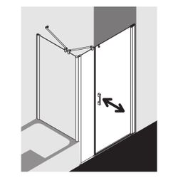 Kermi Duschkabine Pega Pendeltür 1F mit Festfeld 1OR 2000x1000x27mm ESG SR Arena C... KERMI-PE1OR10020VZK 4051484520382 (Abb. 1)