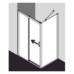 Kermi Duschkabine Pega Gleittür 2T bodenfrei Festfeld D2L 2000x1200x27mm ESG Klar ... KERMI-PED2L12020VPK 4051484533221 (Abb. 1)