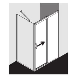 Kermi Duschkabine Pega Gleittür 2T bodenfrei Festfeld D2R 2000x1700x27mm ESG Klar ... KERMI-PED2R17020VAK 4051484537519 (Abb. 1)