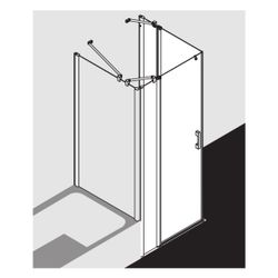 Kermi Duschkabine Pega Eckeinstieg 2T Pendel-Falttür Festfeld Halbteil EPL 2000x90... KERMI-PEEPL09020VAK 4051484540977 (Abb. 1)