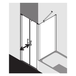 Kermi Duschkabine Pega Pendeltür PTD 2000x900x27mm ESG Klar 6mm Silber Hochglanz A... KERMI-PEPTD09020VAK 4051484551430 (Abb. 1)