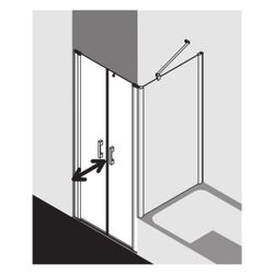 Kermi Duschkabine Pega Pendeltür PTD 2000x900x27mm ESG Klar 6mm Silber Hochglanz A... KERMI-PEPTD09020VAK 4051484551430 (Abb. 1)