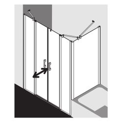 Kermi Duschkabine Pega Pendeltür mit Festfeldern PTF 1850x1230x27mm ESG SR Opaco 6... KERMI-PEPTF12318VYK 4051484553014 (Abb. 1)
