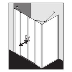 Kermi Duschkabine Pega Pendeltür mit Festfeldern PTF 1850x1230x27mm ESG SR Opaco 6... KERMI-PEPTF12318VYK 4051484553014 (Abb. 1)