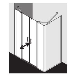 Kermi Duschkabine Pega Pendeltür mit Festfeldern PTF 1850x1230x27mm ESG SR Opaco 6... KERMI-PEPTF12318VYK 4051484553014 (Abb. 1)