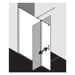 Kermi Walk-In Wall Pega beweglich Flügel TFL 2000x830x27mm ESG SR Arena C 6mm Silb... KERMI-PETFL08320VZK 4051484555322 (Abb. 1)