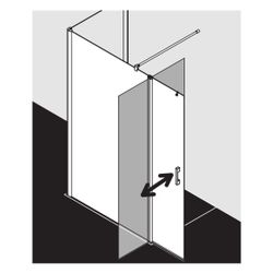 Kermi Walk-In Wall Pega beweglich Flügel TFL 2000x830x27mm ESG SR Arena C 6mm Silb... KERMI-PETFL08320VZK 4051484555322 (Abb. 1)