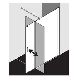Kermi Walk-In Wall Pega beweglich Flügel TFR 1850x900x27mm ESG SR Opaco 6mm Silber... KERMI-PETFR09018VYK 4051484557210 (Abb. 1)