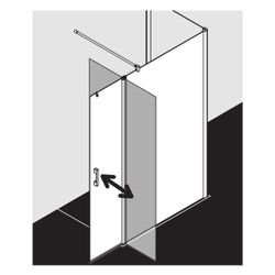 Kermi Walk-In Wall Pega beweglich Flügel TFR 1850x900x27mm ESG SR Opaco 6mm Silber... KERMI-PETFR09018VYK 4051484557210 (Abb. 1)
