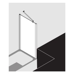Kermi Seitenwand Pega verkürzt auf Badewanne TVD 1600x700x27mm ESG SR Opaco 6mm Si... KERMI-PETVD07016VYK 4051484558613 (Abb. 1)