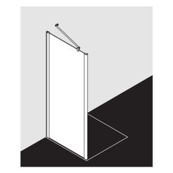 Kermi Seitenwand Pega TWD 2000x900x27mm ESG Klar 6mm Silber Hochglanz Anschlag lin... KERMI-PETWD09020VPK 4051484561279 (Abb. 1)