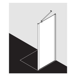 Kermi Seitenwand Pega TWD 2000x900x27mm ESG Klar 6mm Silber Hochglanz Anschlag lin... KERMI-PETWD09020VPK 4051484561279 (Abb. 1)