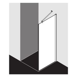 Kermi Seitenwand Pega TWO 2000x1200x22mm ESG Klar 6mm Silber Hochglanz Anschlag li... KERMI-PETWO12020VPK 4051484567479 (Abb. 1)