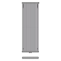Kermi Pio Röhrenheizkörper zweilagig 1800x64x604mm, 1772W bei 75/65/20 Grad C, G... KERMI-E6N2V180060WXXK 4063769161029 (Abb. 1)