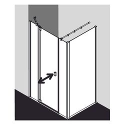 Kermi Duschkabine Raya Pendeltür 1F mit Festfeld 1AL 2000x1000x32mm ESG Klar 6mm S... KERMI-RA1AL10020VPK 4051484411529 (Abb. 1)